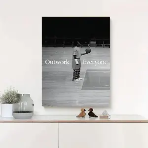 Motivational Wall Decor, Kobe Bryant v9 Themed Framed Canvas Print, Inspirational Art for Home Gym Decoration & Boyfriend Gift, wicked good poster