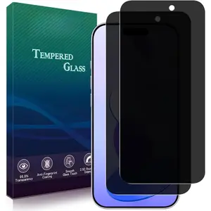 2 Pack  Screen Protector for  17 Anti Spy Private Tempered Glass Film 6.3-Inch, 9H Hardness, Easy to Install, Bubble Free, Case Friendly