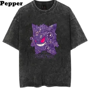Mega Gengar Family Black Vintage Tee, Mega Gengar Family Shirt, Pokemon Gengar Shirt, T-Shirt For Man Top Menswear