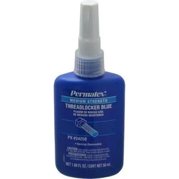 Permatex 242 Series Medium Strength Liquid Threadlocker, 50 mL Blue Bottle, 24 hr Full Cure Time, Hand Tool Removal, Home Improvement Solution