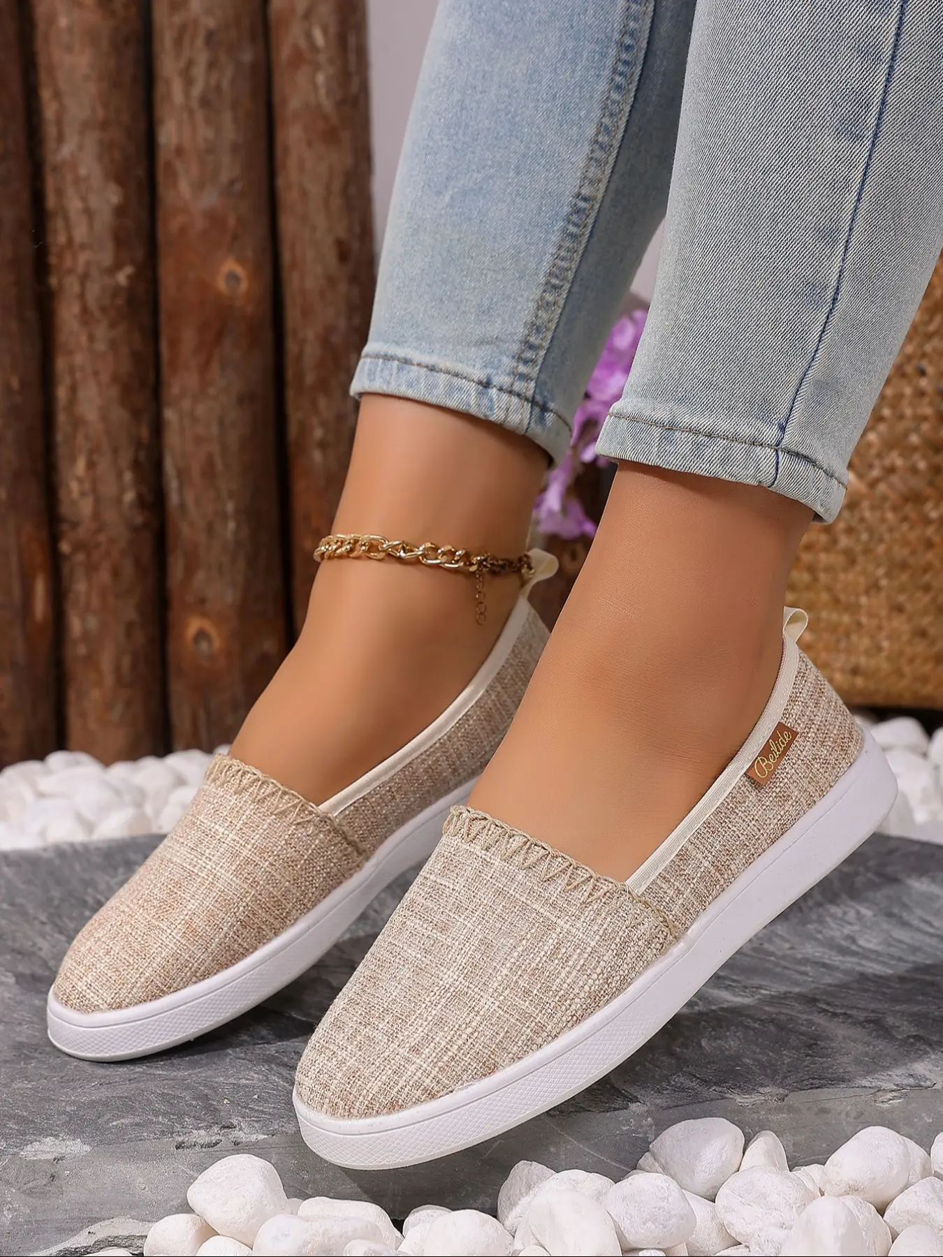 Women's Linen Straw Fisherman Shoes, Summer Vacation Minimalist Breathable Comfort Flat Casual Shoes, All Seasons Less Than Ankle Height, Casual Slip Ons