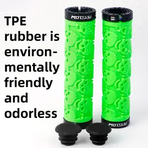 TPE Skeleton Bicycle Grips MTB Bike 3D Handlebar Rubber Non-slip Lock Cycling Bmx Handle Grip
