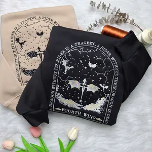 Embroider Fourth Wing Sweatshirt, Custom Basgiath War College, Dragon Rider,Violet Sorrengail,Xaden Riorson,Riders Quadrant,Fantasy Reader