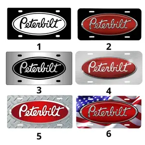 Peterbilt License Plate Custom Metal Vanity Front Car Tag Truck Accessory