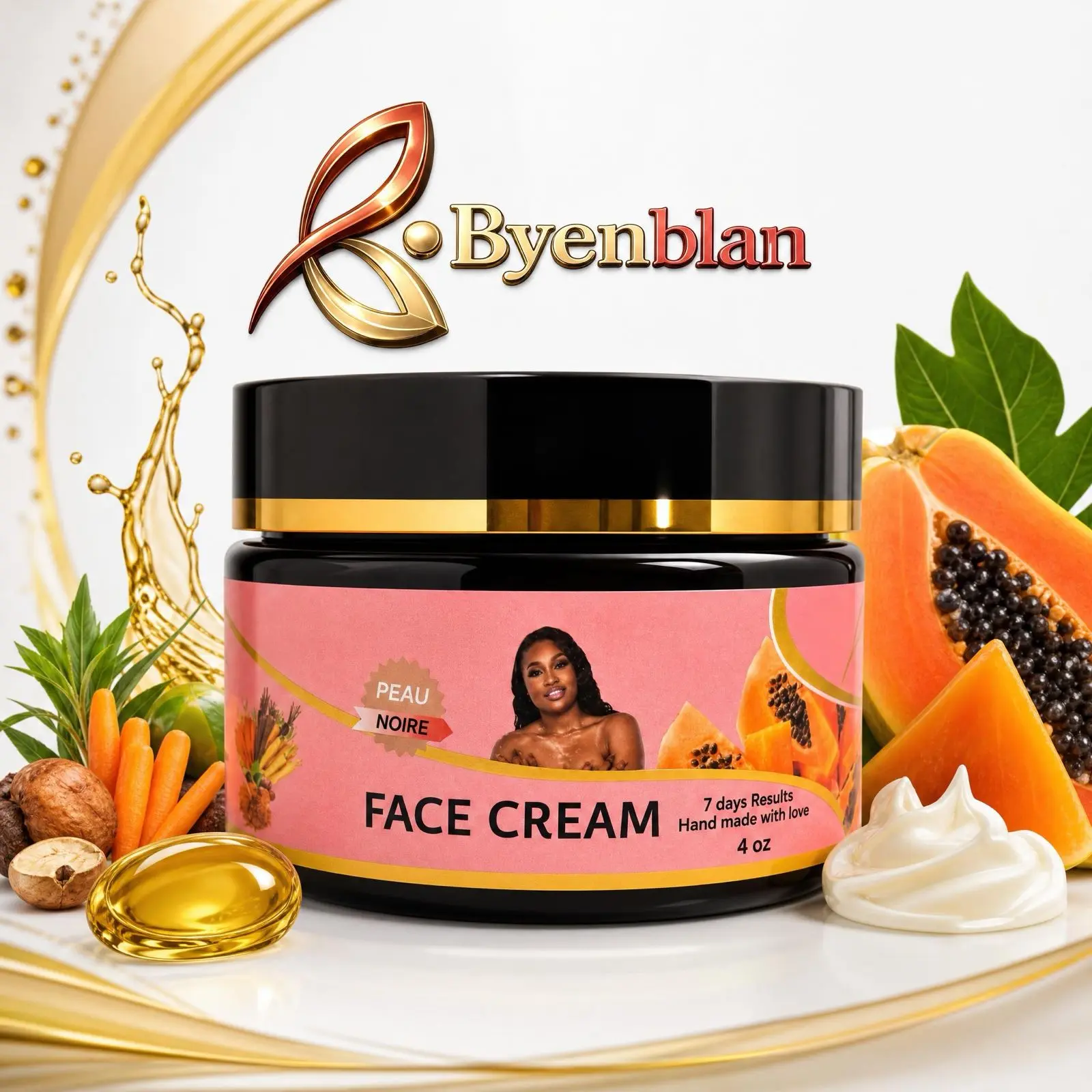 RJC , BYENBLAN Peau Noir  4 oz Face Cream