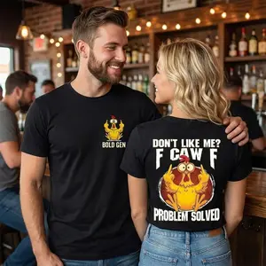 Bold Gen X Shirt F Caw F Gen X Problem Solved Full Colors Sizes For Men Women Organic Cotton Round Neck Short Sleeve Tshirt Universal Fit Menswear Streetwear Top - Sheer, Clothes, Big Crewneck Classic Casual Graphic Womenswear