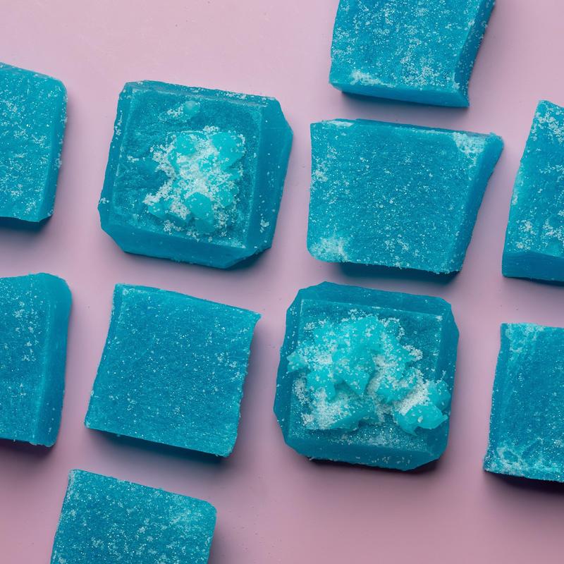 Silky Gem Crystal Candy Sour Blue Raspberry Lapis Collection - 10-Piece Assortment with Tangy Flavor & Sparkling Glitter - Vegan & Gluten-Free