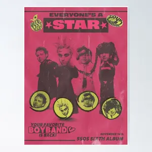 5sos - everyone's a star! Poster Unframed Poster Print, Modern Wall Art, Aesthetic Home Decor, Living Room & Bedroom Decoration, Unique Gift Idea