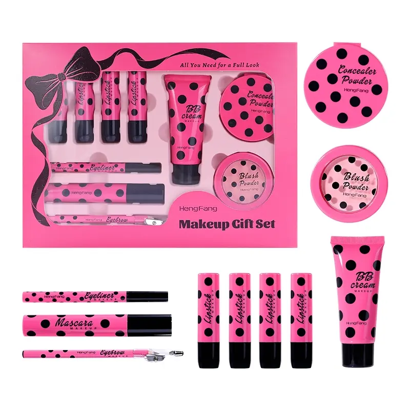 Makeup Gift Set, Makeup Combo, Makeup Sets, Complete Cosmetic Set, Full Face Cosmetic Kit with Matte Lipsticks, BB Cream, Setting Powder, Concealer, Blush & Eye Makeup, Perfect Beauty Set for Women, Teens & Birthday Gifts