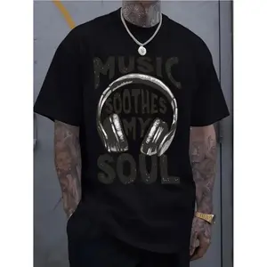 Men'S Casual Sportswear Short-Sleeved Shirt | Trendy 2D Print Pattern, Stretchy and Comfortable, Suitable for Sports, Travel, and Casual Everyday Wear - Regular Fit Crew Neck, Knitted Fabric, Print T-Shirt, Comfortable Fit Shirt