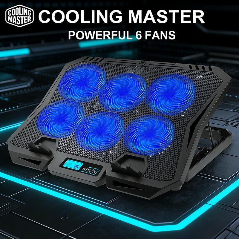 Laptop Cooler with 7-Level Adjustable Fan Stand and Display Screen Base