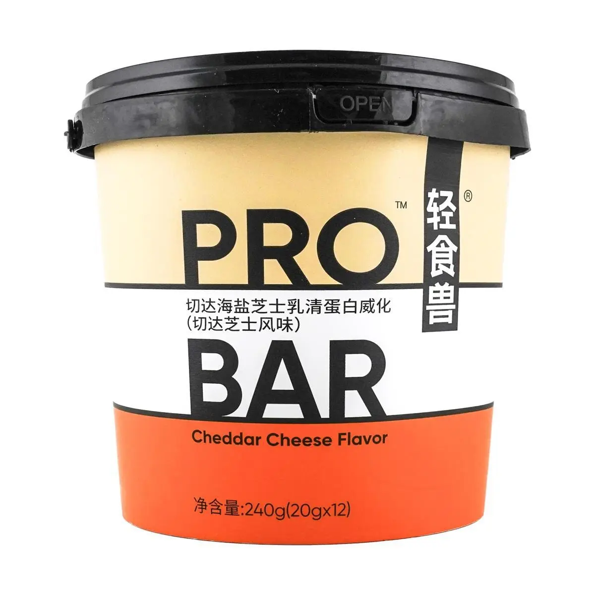 QINGSHISHOU Barrel Packed Protein Wafer Bars High Fiber Meal Replacement Cookies Cheddar Cheese Sea Salt Flavor 14 bars