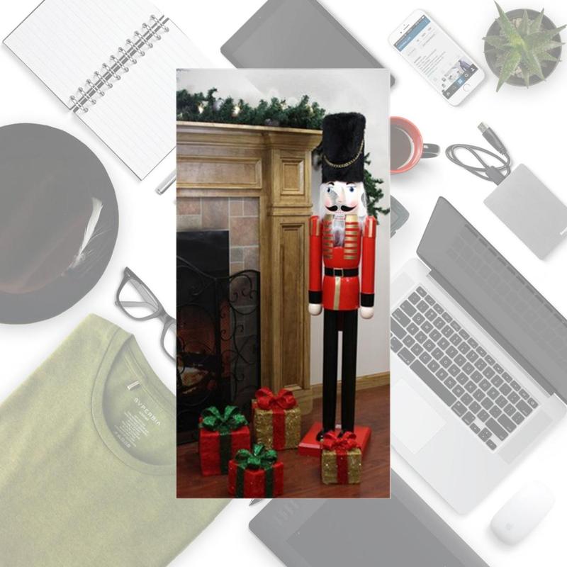 NorthLight 5 ft. Decorative Commercial Size Red & Black Wooden Christmas Nutcracker Soldier