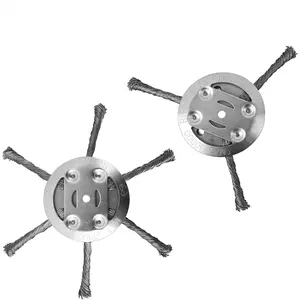 2Pcs Steel Wire Grass Trimmer Head,Universal Steel Wire Trimmer Head,Wire Weed Trimmer Head for Lawn Mower Edging,Steel Wire Trimmer Head for Garden,Sidewalk,Pavement Cleaning(3 Blades+6 Blades) max replacement battery milwaukee 18 xc lithium flex volt