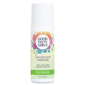 Good for You Girls Aluminum-Free, Natural & Vegan Deodorant for Kids, Preteens, Teens, Safe & Effective Odor Protection, Clear Roll-On, Natural Fragrance | Fresh Honeydew, 3 oz (Pack of 1)