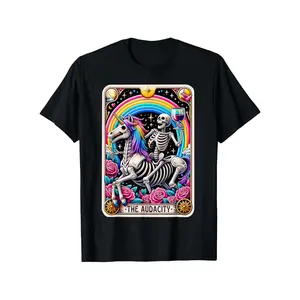The Audacity Funny Tarot Card Sarcastic Skeleton T-Shirt