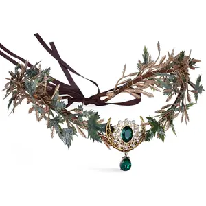 Flower Crown Headband - Handmade Floral Headpiece Fairy Crown for Women Renaissance  Photo Shoot