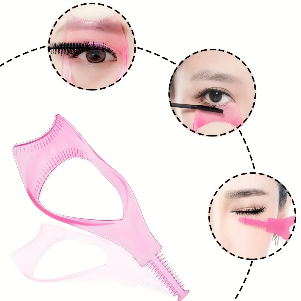 1pc Eyeliner & Mascara Shields -Essential Makeup Tools, Easy to Clean and Reusable, Perfect for Travel or Daily Use Cosmetic Mascara Eyelash Comb Applicator Mascara Lash Separator Cosmetics Makeup Tool