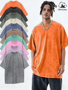 TikTok sensation, Unisex summer 100% cotton heavyweight short-sleeved solid-colored T-shirt, Perfect for street fashion, skateboarding outings, Y2K trends, daily commutes, Streetwear