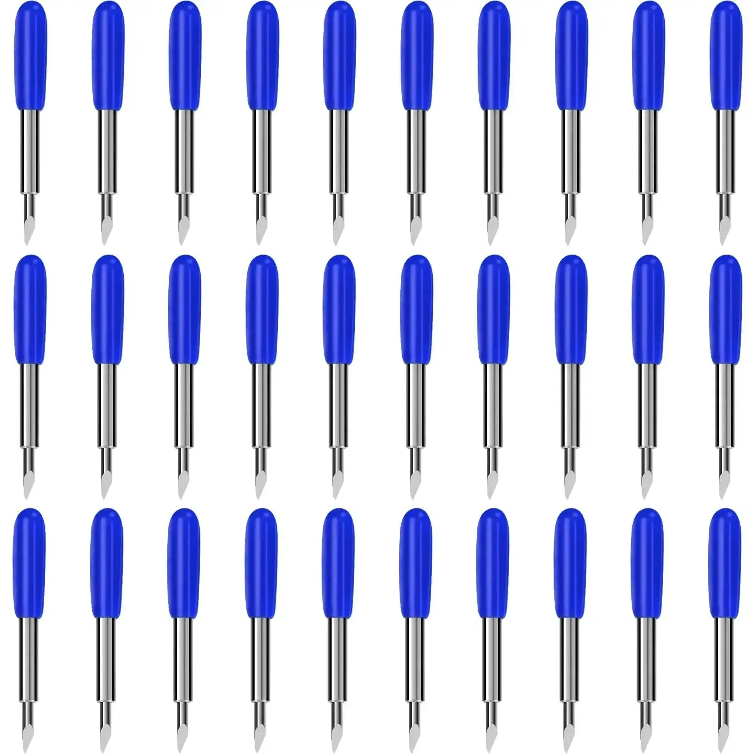 30pcs Deep Cut Blade，Replacement Blades Compatible with Explore 4/3/Air One/Air/Air 2/Maker/Maker 4/3/2 Cutting Machines Cut Materials Up to 1.5mm Thickness,60 Degree Fine Point Blades