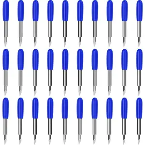 30pcs Deep Cut Blade，Replacement Blades Compatible with Explore 4/3/Air One/Air/Air 2/Maker/Maker 4/3/2 Cutting Machines Cut Materials Up to 1.5mm Thickness,60 Degree Fine Point Blades