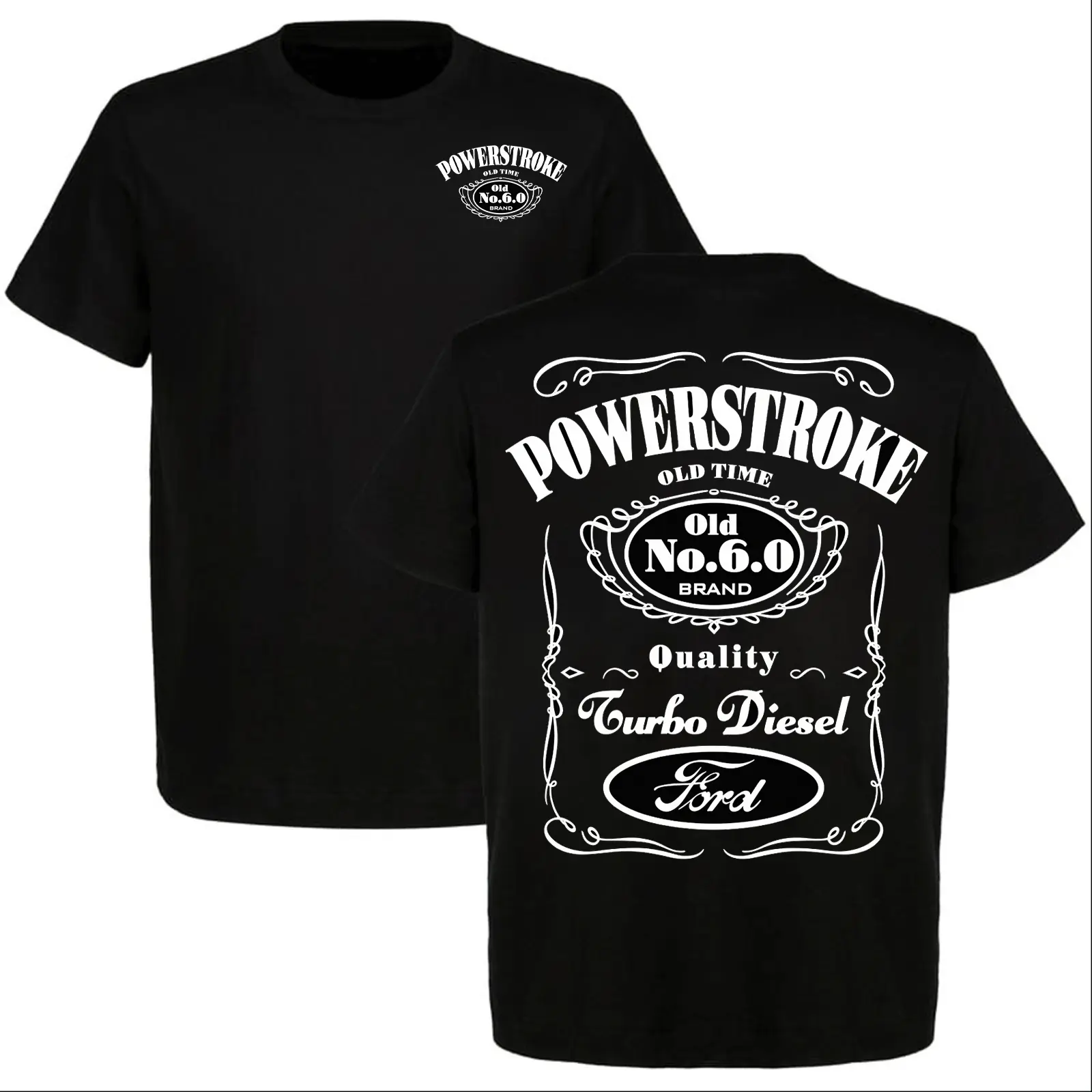 6.0 Powerstroke Turbo Diesel Ford Shirt Old School 6.0L Diesel Truck Tee Powerstroke Enthusiast Graphic T-Shirt for Men