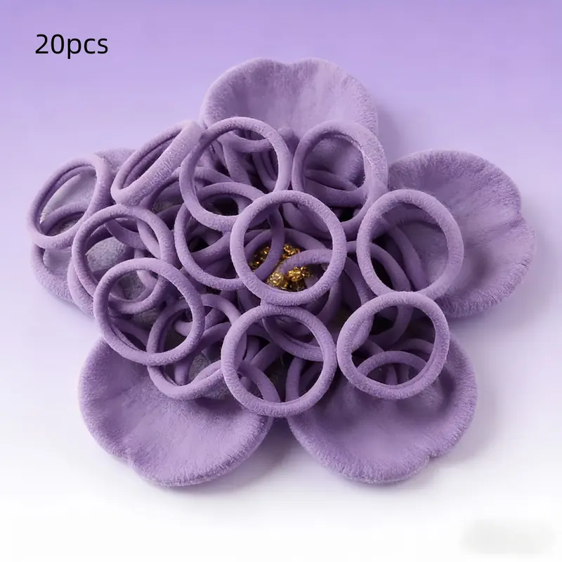 Chouchou Métallique Violet Avec Cristal - Accessoire Cheveux NY FASHION ACCESSORIES
