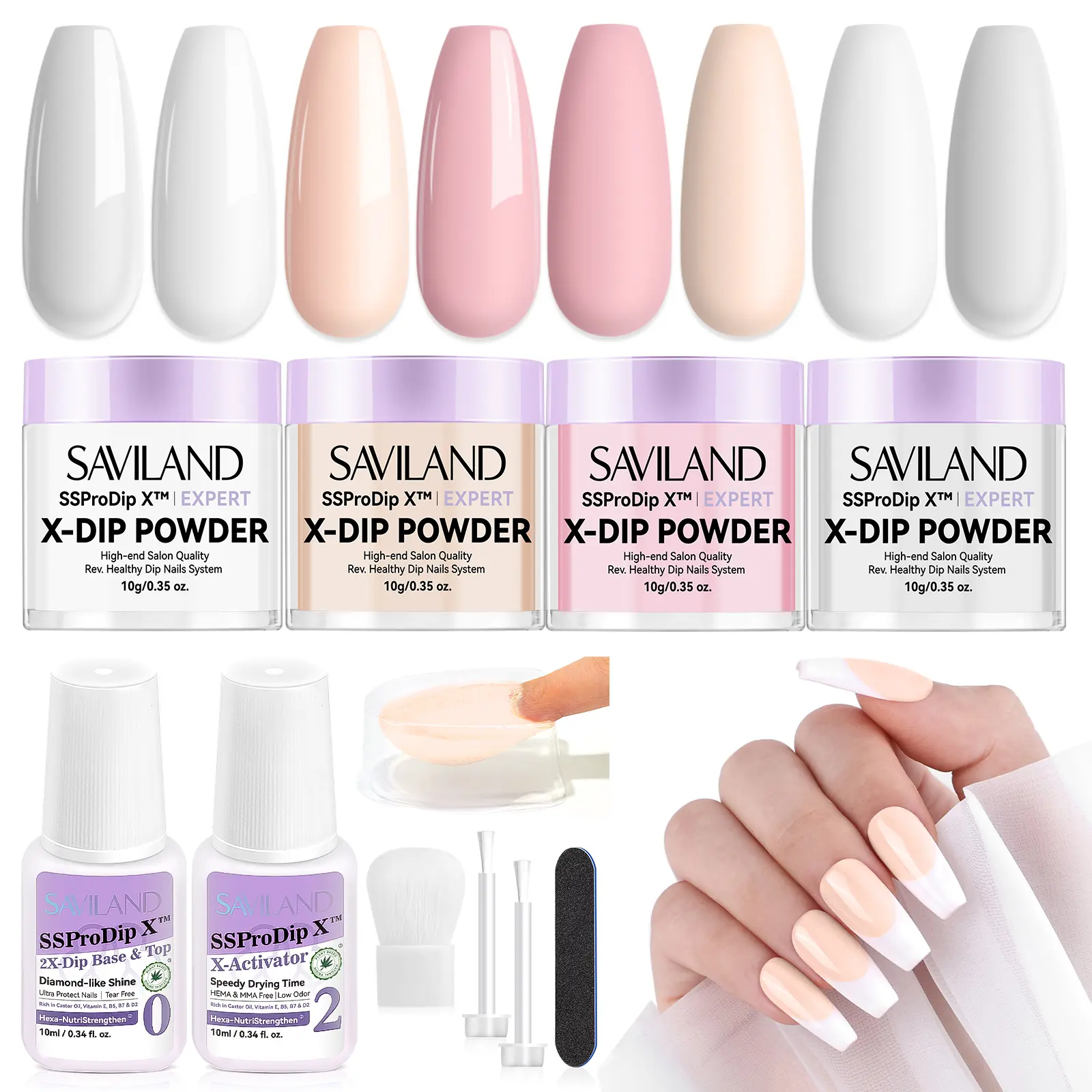 4 Colors Dip Powder Nail Starter Kit 