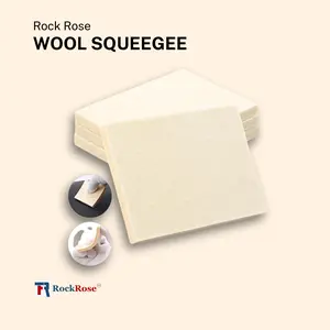 Rockrose Pure Wool Squeegee for Smooth and Scratch-Free Cleaning of Vinyl, Delicate Surfaces and More