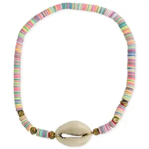 Zad Jewelry Pastel Perfection Cowrie Shell Stretch Anklet Bracelet, Multi