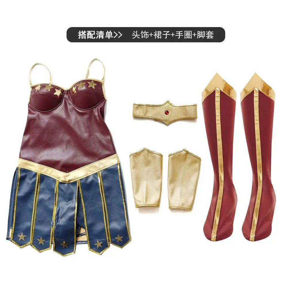 Halloween Superhero Costume Dress for Women Cosplay Costumes Stage Perfomance Costume Sexy Clothing Leather Fancy Anime Dress