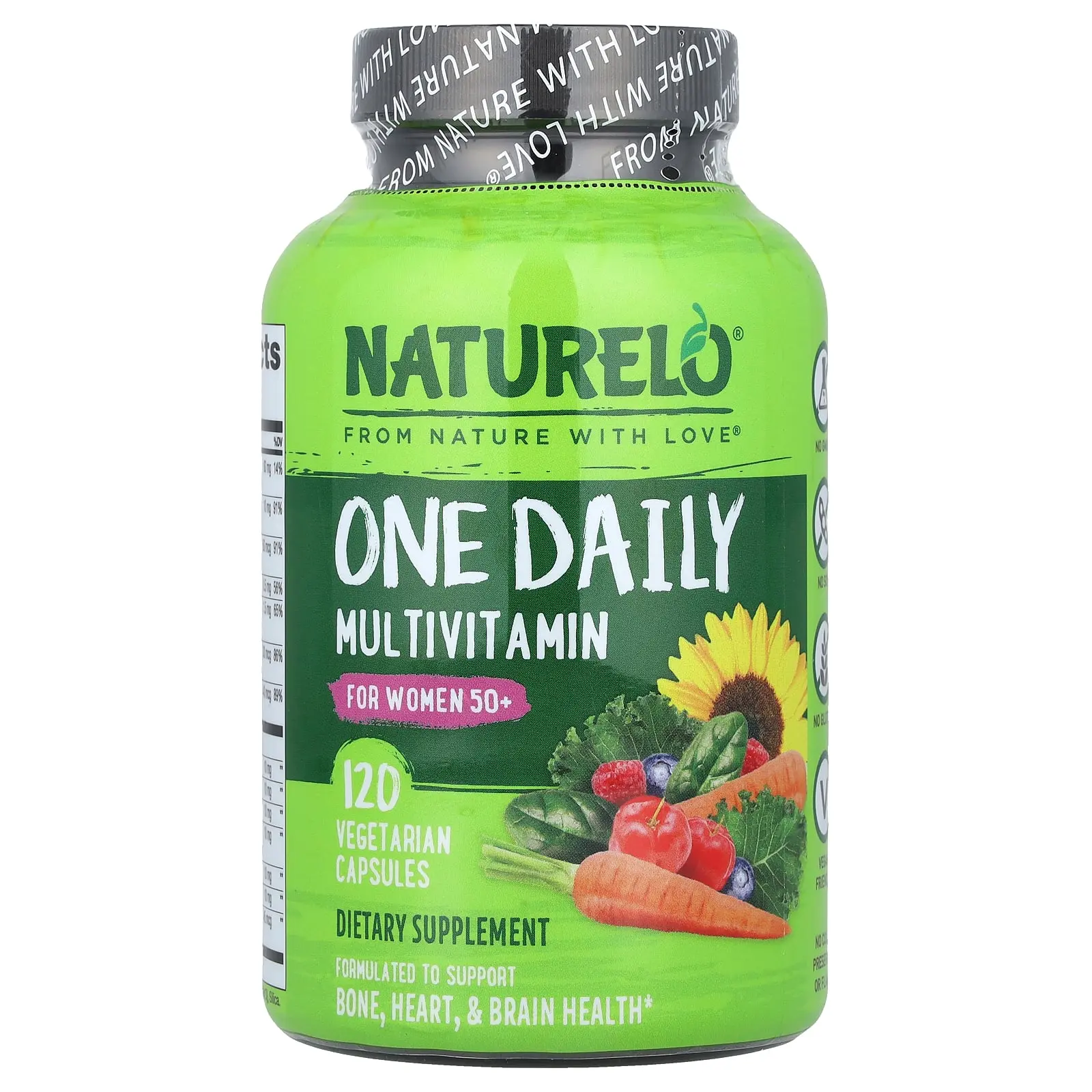 NATURELO One Daily Multivitamin, For Women 50+, 120 Vegetarian Capsules NATURELO One Daily Multivitamin, For Women 50+, 120 Vegetarian Capsules