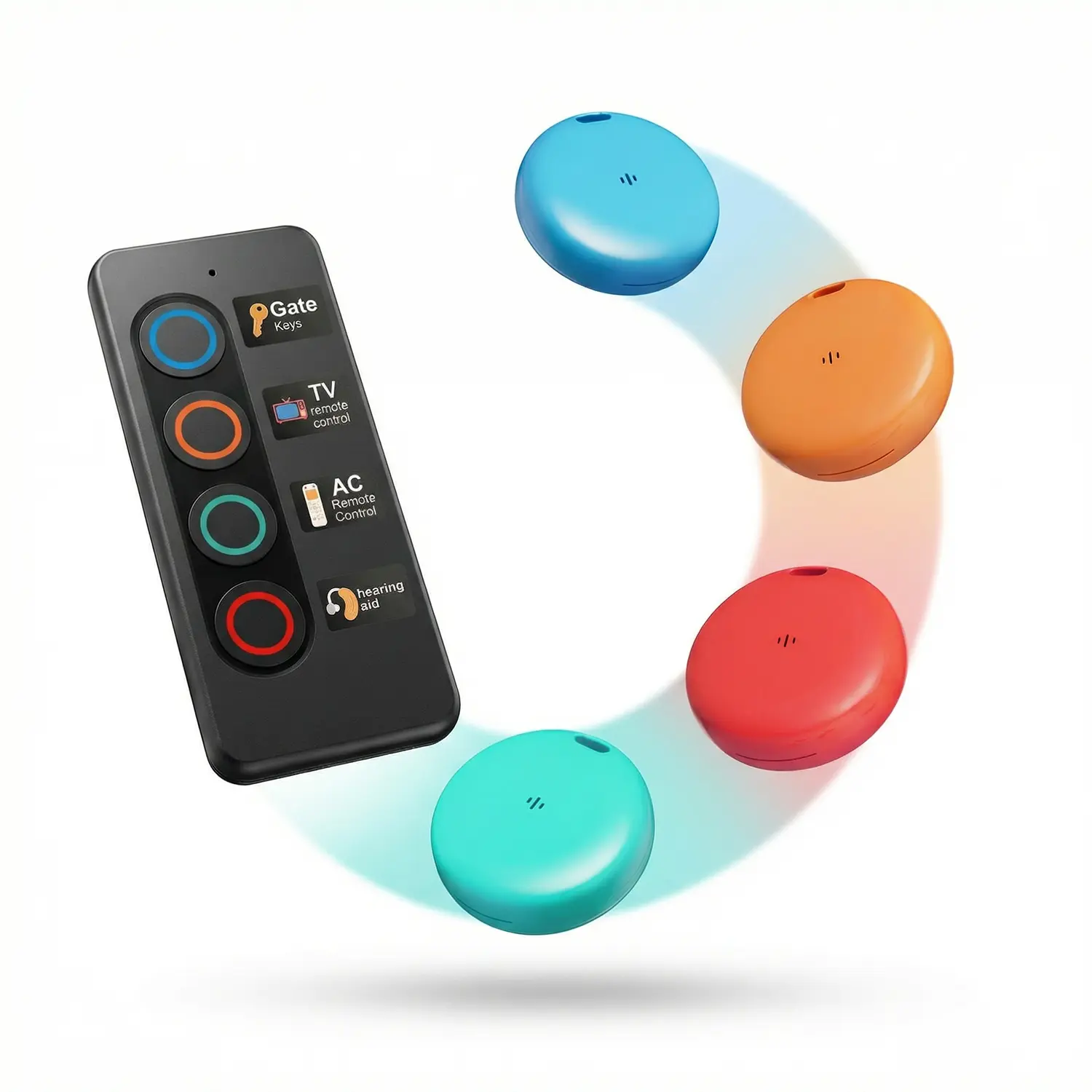 Key Finder,Wireless Key Tracker Locator with LED Light,Remote Finder,Key's Tracking Device,Easy to Use for Seniors,Tracker Tags for Car Keys,Phones,Wallet,TV Remote Control,4 Receivers
