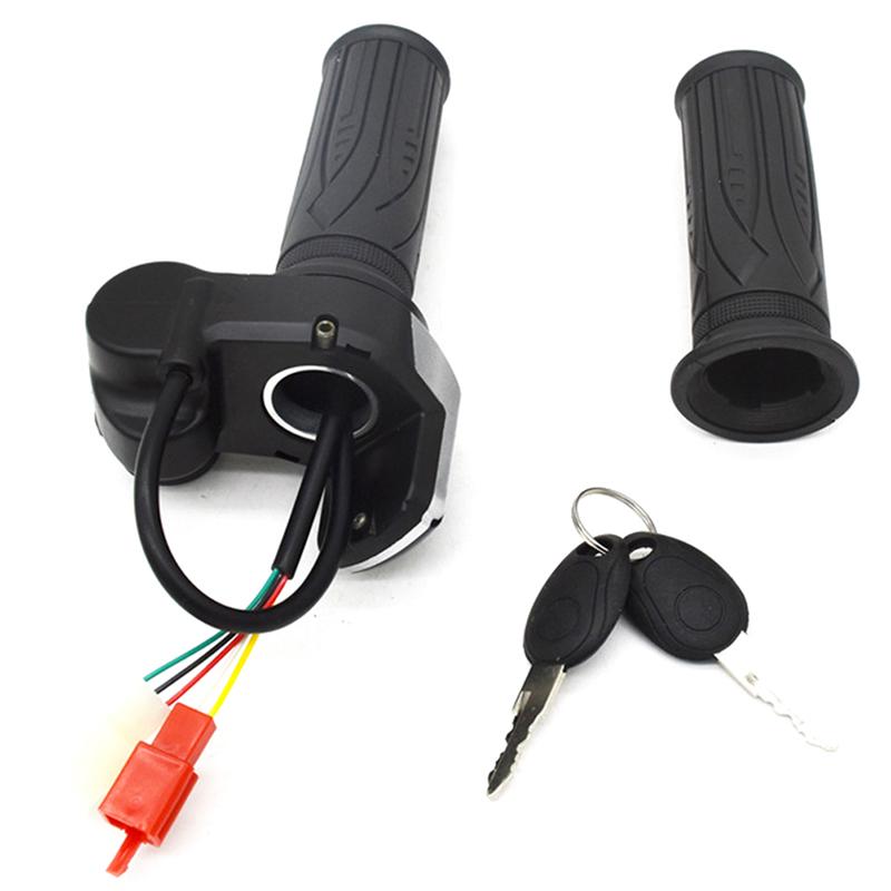 Electric Bike Throttle 36V48V Accelerator for E-bike/Electric Scooter Accessory Throttle Handlebar with LED Display