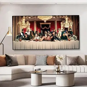 Vintage Hip-Hop Legends 2Pac & Biggie Painting Poster - Home Wall Decor For Music S