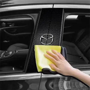 2Pcs Car Center Pillar Anti-scratch Protector Film Sticker Auto B Pillar Decoration Decal For Mazda 2 3 5 6 7 323 626 MX5 Axela