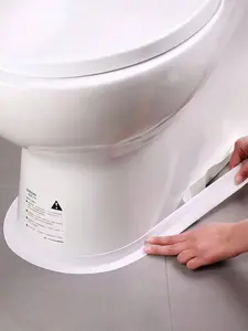 1 Roll 3.2mMold-Resistant PVC Self-Adhesive Sealing Tape, Waterproof Anti-Moisture Caulk Tape Sealant, Durable Acrylic Adhesive, Suitable For Bathroom Tub, Toilet, Kitchen Sink, Wall Stain Sealing