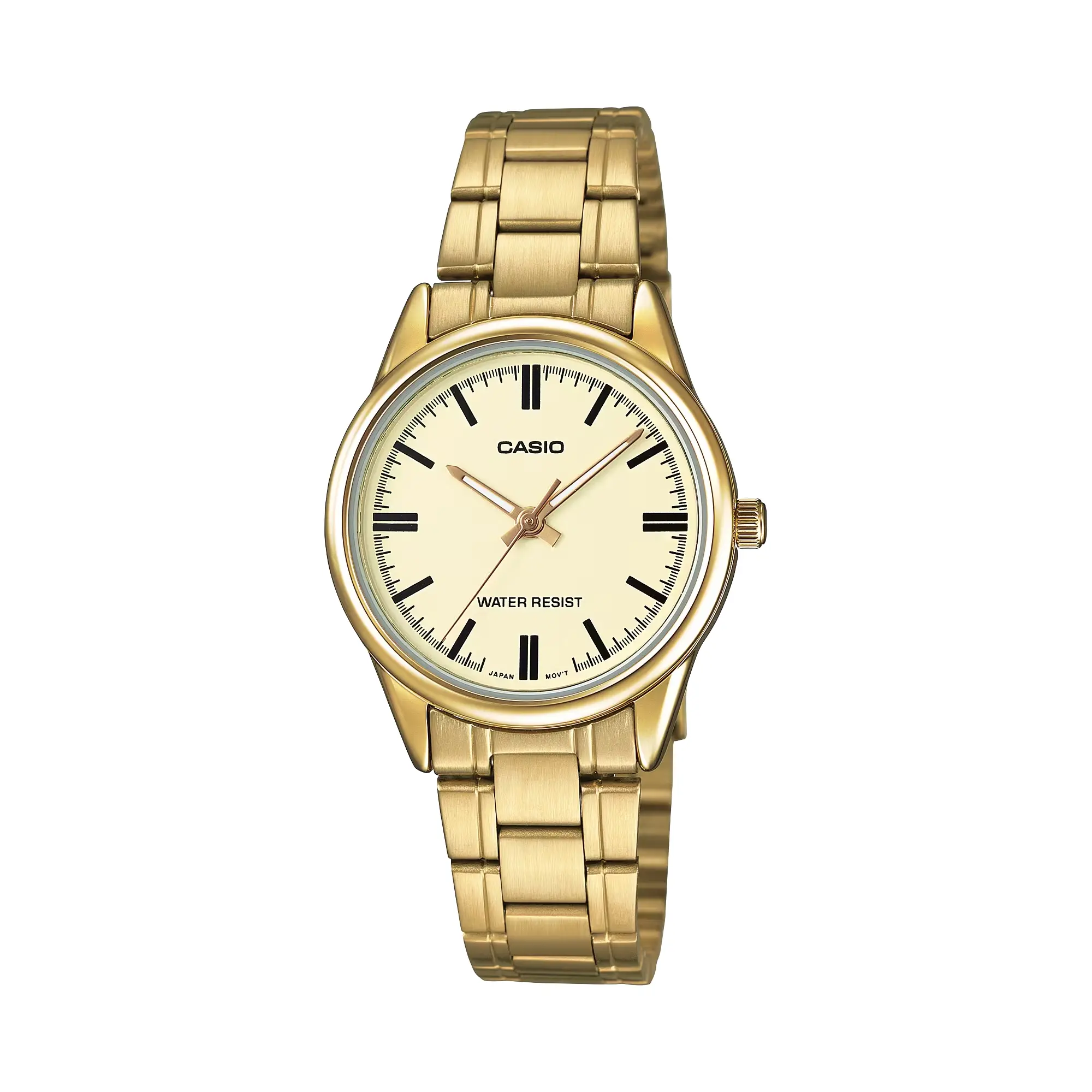 Casio Women’s Gold Analog Watch with Champagne Dial - LTP-V005G-9AUDF
