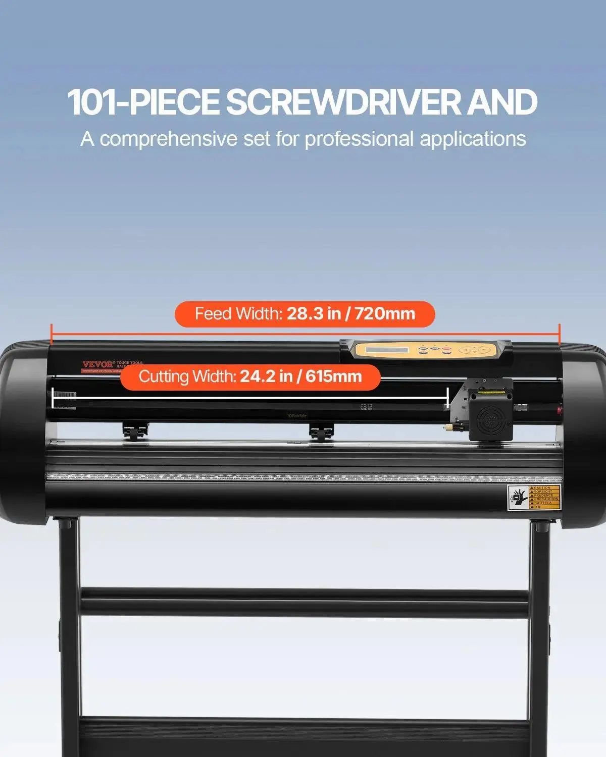 【Summerfinds】VEVOR Vinyl Cutting Machine, 28-Inch Upgraded Paper Feed Cutting Plotter Bundle, Adjustable Force & Speed, Powerful Stepper Motors, Signmaster Compatible for Windows, Works with Card Stock, Heat Transfer Vinyl, Craft Paper