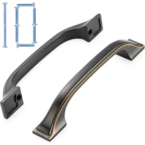 10 Pack 3-3/4 Inch Oil Rubbed Bronze Kitchen Cabinet Pulls Rubbed Bronze Cabinet Handles Bronze Cabinet Hardware for Kitchen Cabinets Drawer Dresser Cupboard Bedroom