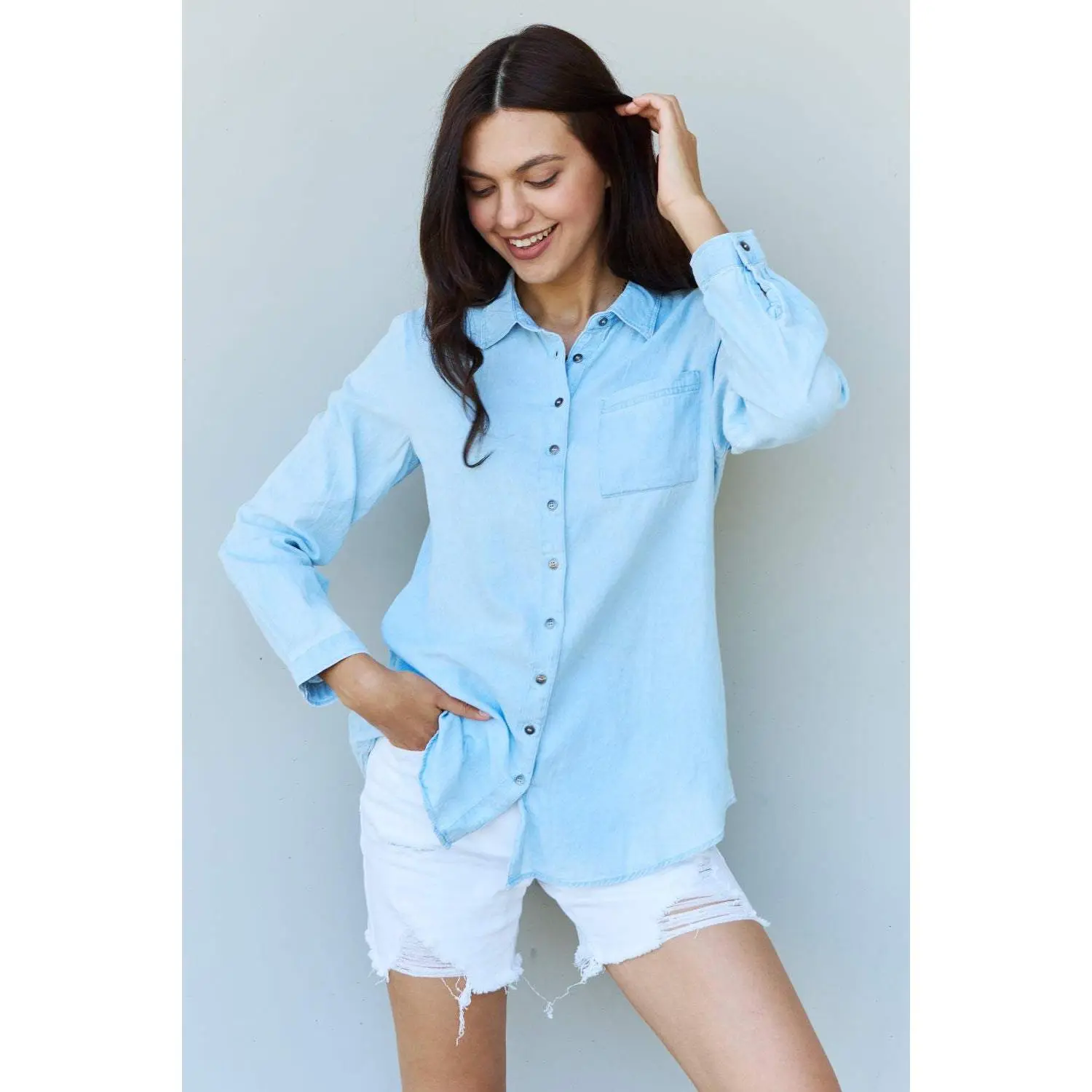 The Timeless Blue Chambray Button-Down Shirt