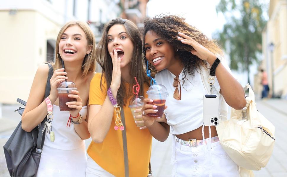 Wristlet Keychain for Women Stretchy Key Chain for Car Keys Bracelet Keychain with Cute Keychain Cherry/-ring