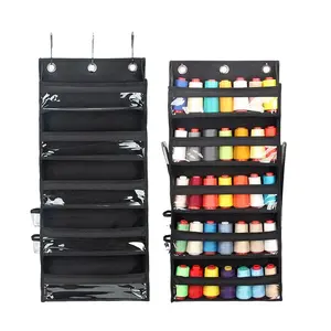 Multifunctional Door Back Storage Hanging Bag, Wall-Mounted Multi-Layer Organizer, Yarn Holder for Knitting Needles & Accessories
