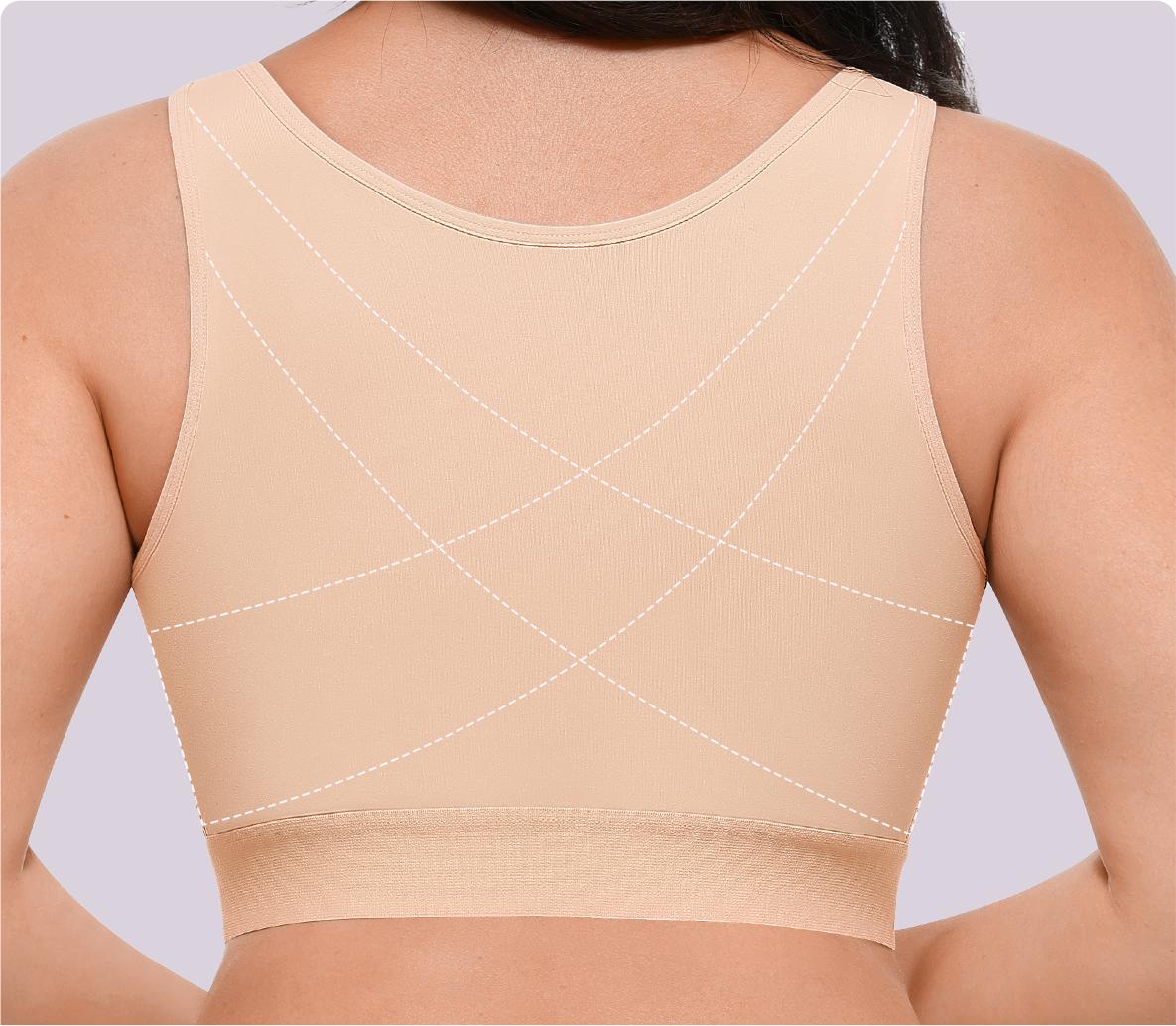 Shapellx Shapewear with bra Bare Essentials AirSlim Unlined Wireless Back Support Bra