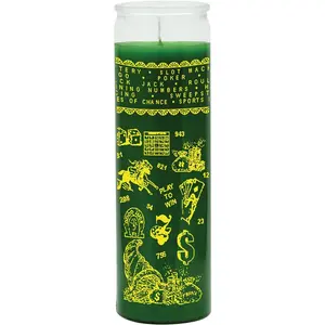 Casino Jackpot/Lucky Gambler 7 Day Candle Green (Veladora de Jackpot de Casino) to bring good luck and attract fortune