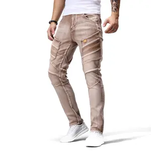 Men's regular jeans+casual straight leg pants+|+Comfortable and versatile+Classic  washed+|+Durable denim fabric+Pocket decoration+|+Four season versatile streetwear+Suitable for both work and leisure