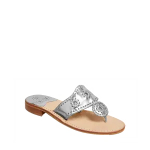 Jack Roger Ladies Slip On Silver Sandals 1219SN0001040-SLVR