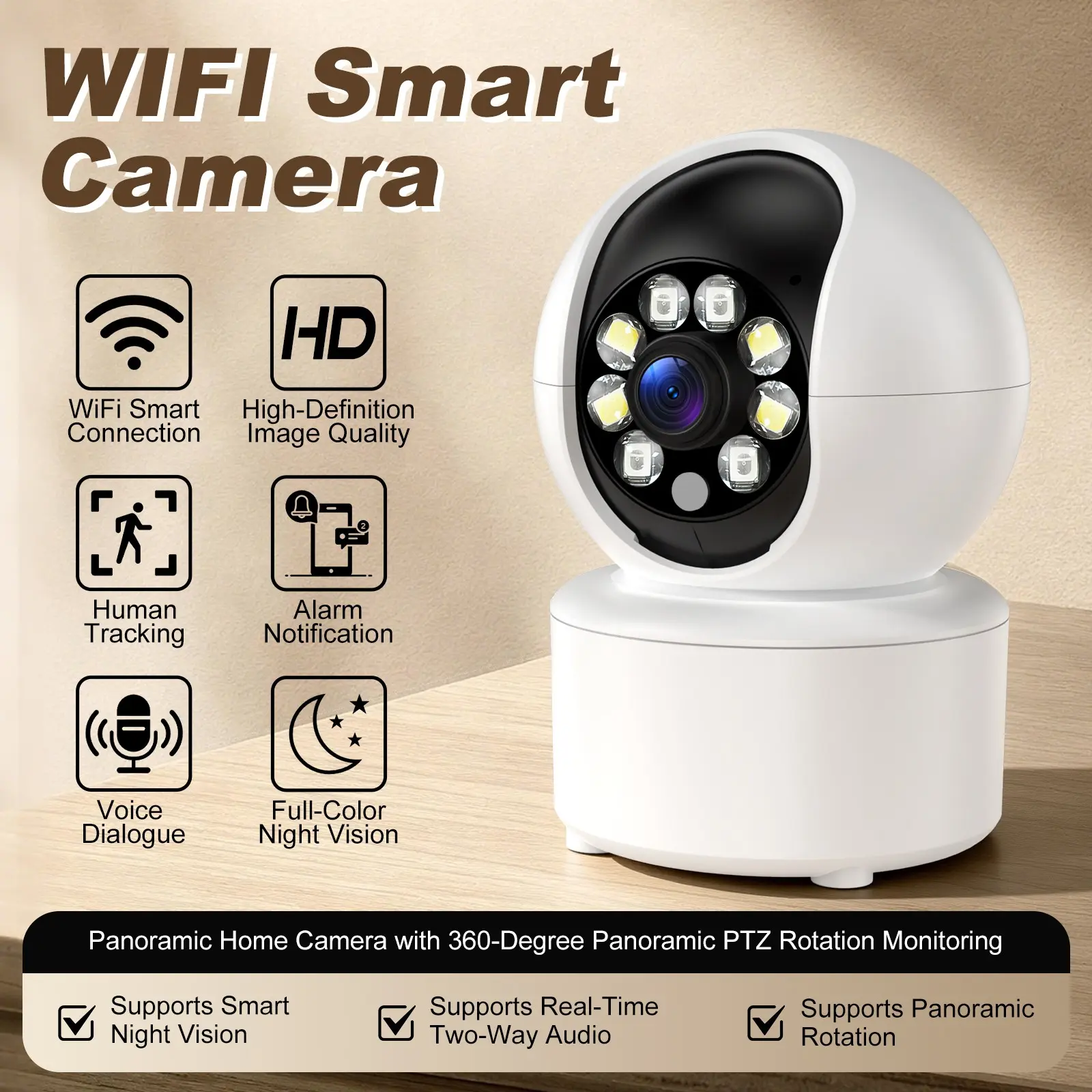 A10 WiFi IP Camera Bulb Cam 1080P Mini Camera Wireless Baby Monitor AI Tracking Security Video Surveillance Pet Cam Indoor