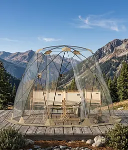 10x10 FT Instant Clear Bubble Tent, 6-8 Person All-Weather Rain Shelter for Patio Sports Camping