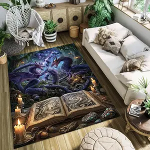 Dragon Codex Stylish and creative printed rugs, hallway/balcony rugs, bathroom/entrance doormats, home décor, living room/bedside rugs, Halloween/Christmas/birthday gifts.